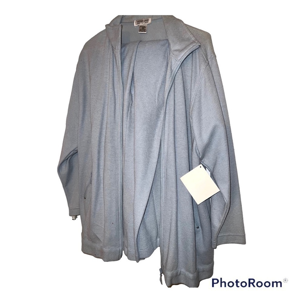 EURO Joy cotton pants suit, L. Easygoing, zip pockets, high rise, relaxed.